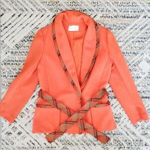 Phyllis De Trano Vintage Orange Blazer Jacket 1960's 70's Retro Womens Clothing